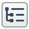 Filter or hierarchy list icon
