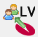 Användarikon med LV-etikett och rött märke