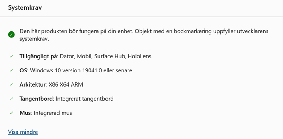 Systemkrav — oversikt over støttede plattformer og OS-versjoner
