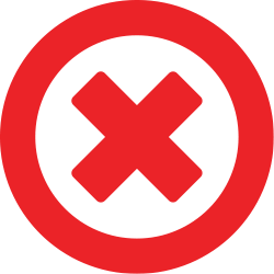 Red circle with X — error or close icon