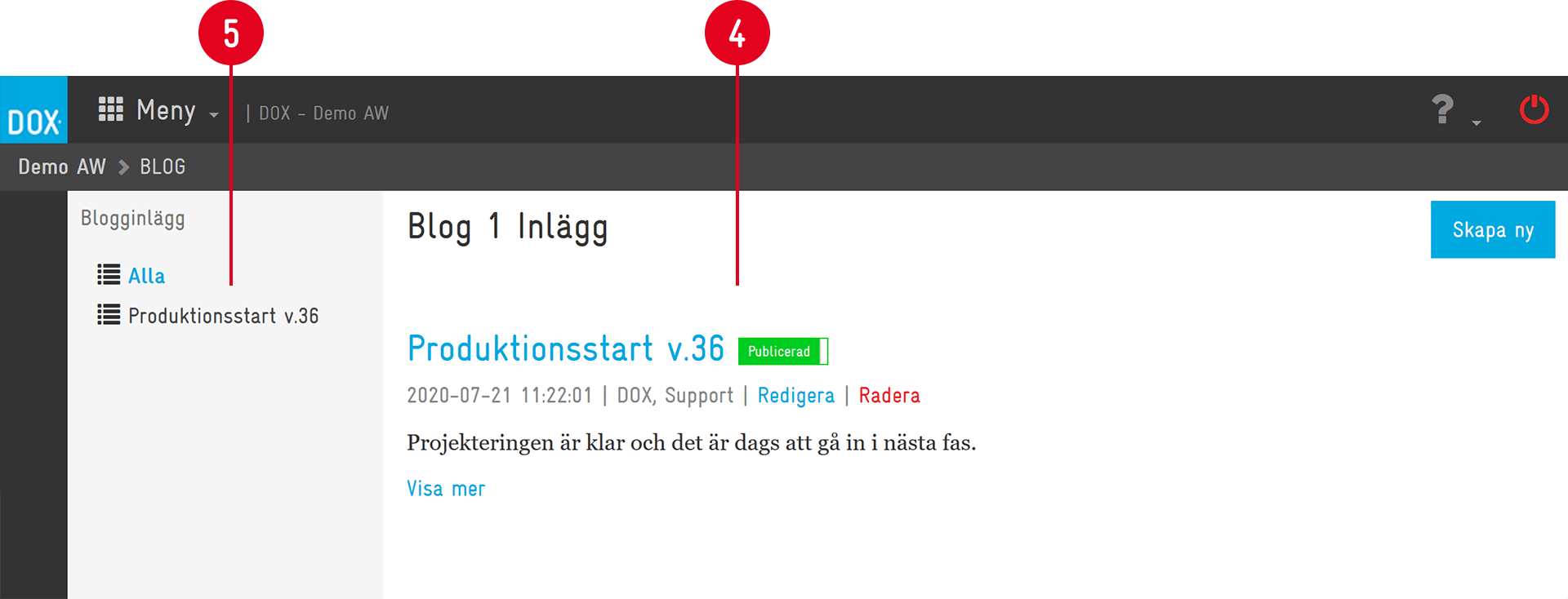 DOX Blog — Blog posts list view
