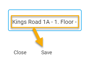 Edit field with Save button highlighted