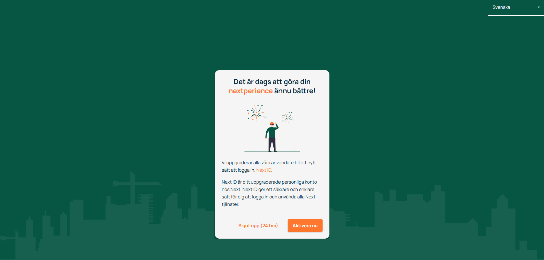 Aceve — prompt to activate Next ID login